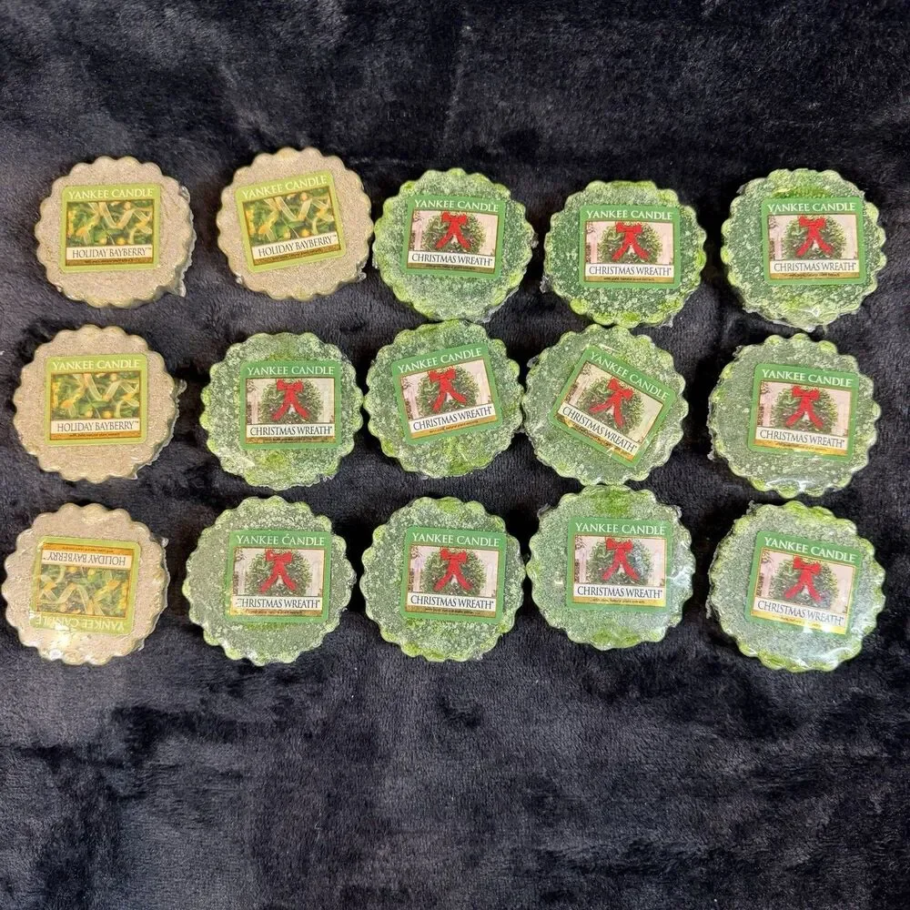 Yankee Candle Co Tarts Wax Tart Melts Christmas Wreath Holiday Bayberry Retired